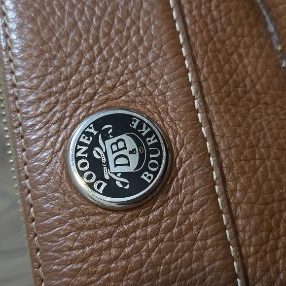 Vintage Dooney and Bourke Chestnut Double Pocket Satchel/Tote - Picture 9 of 11